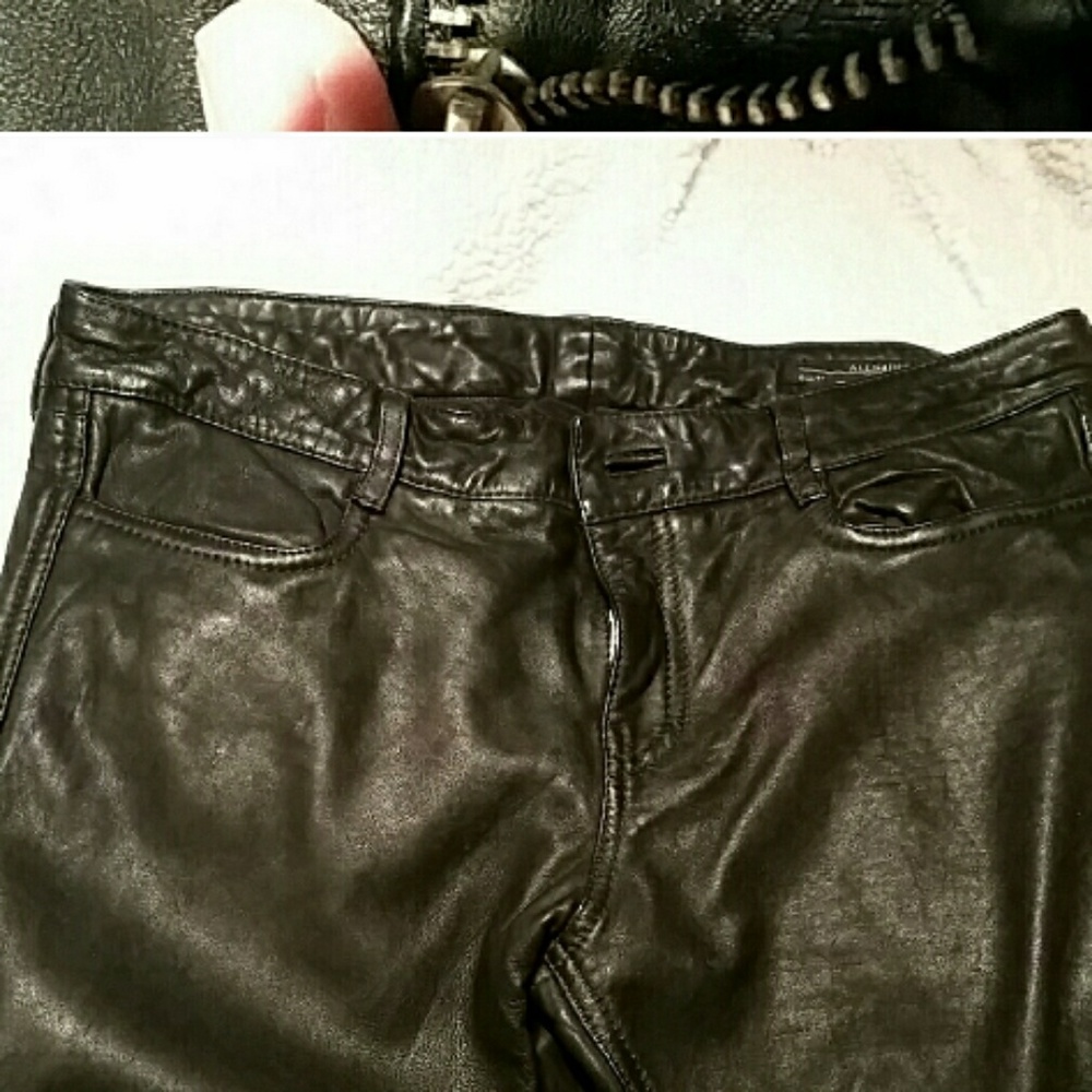 All saints genuine leather pants